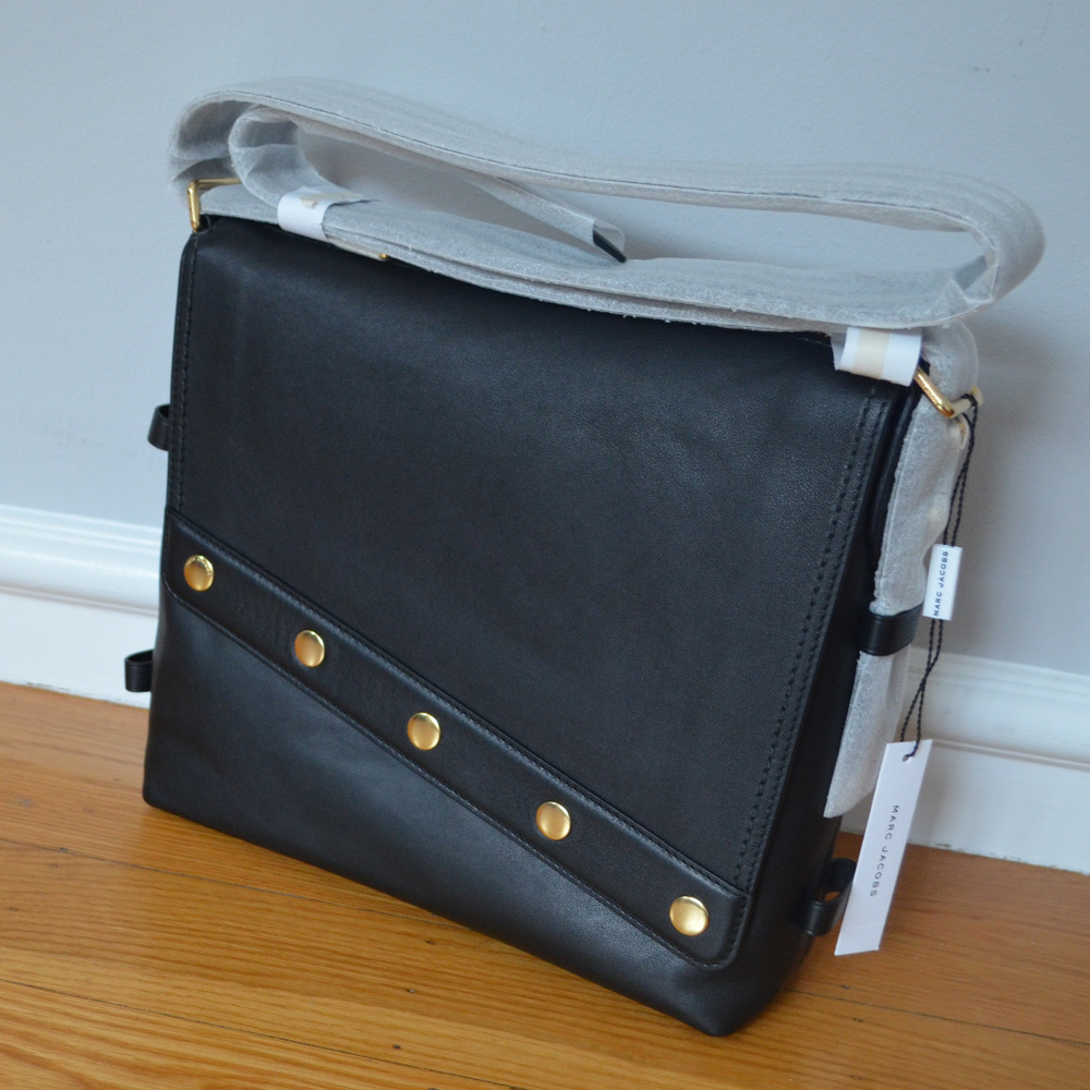 MARC JACOBS Black Stud Leather Bag
